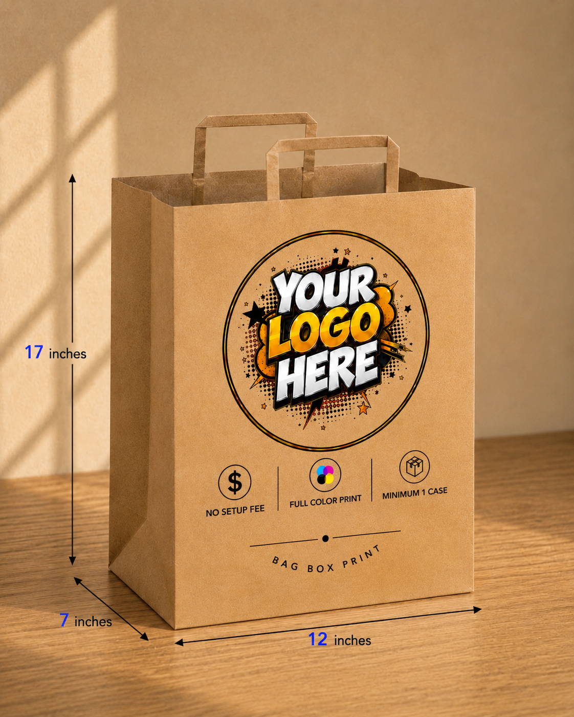 Custom Printed Paper Bags with Handle