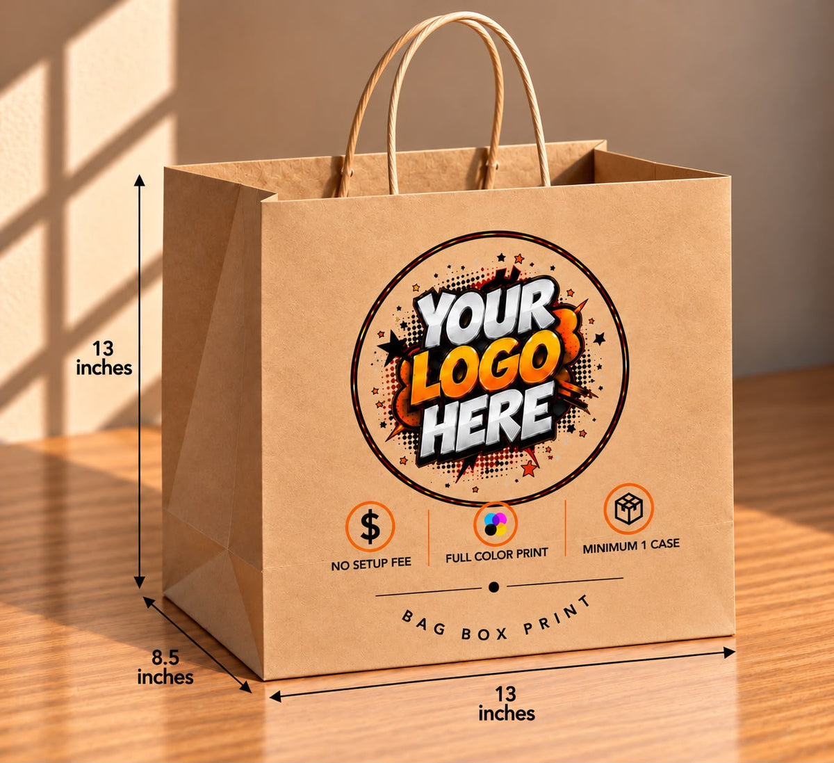 Custom Printed Paper Bags - Twisted Handles
