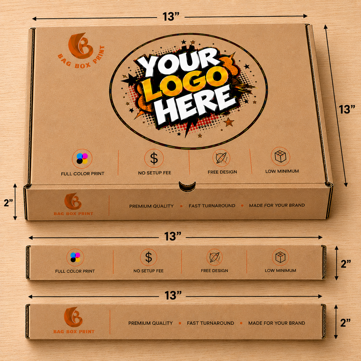 Custom Printed Pizza boxes