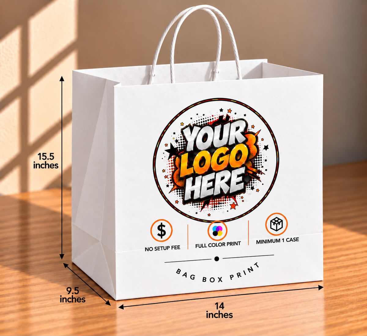 Custom Printed Paper Bags - Twisted Handles
