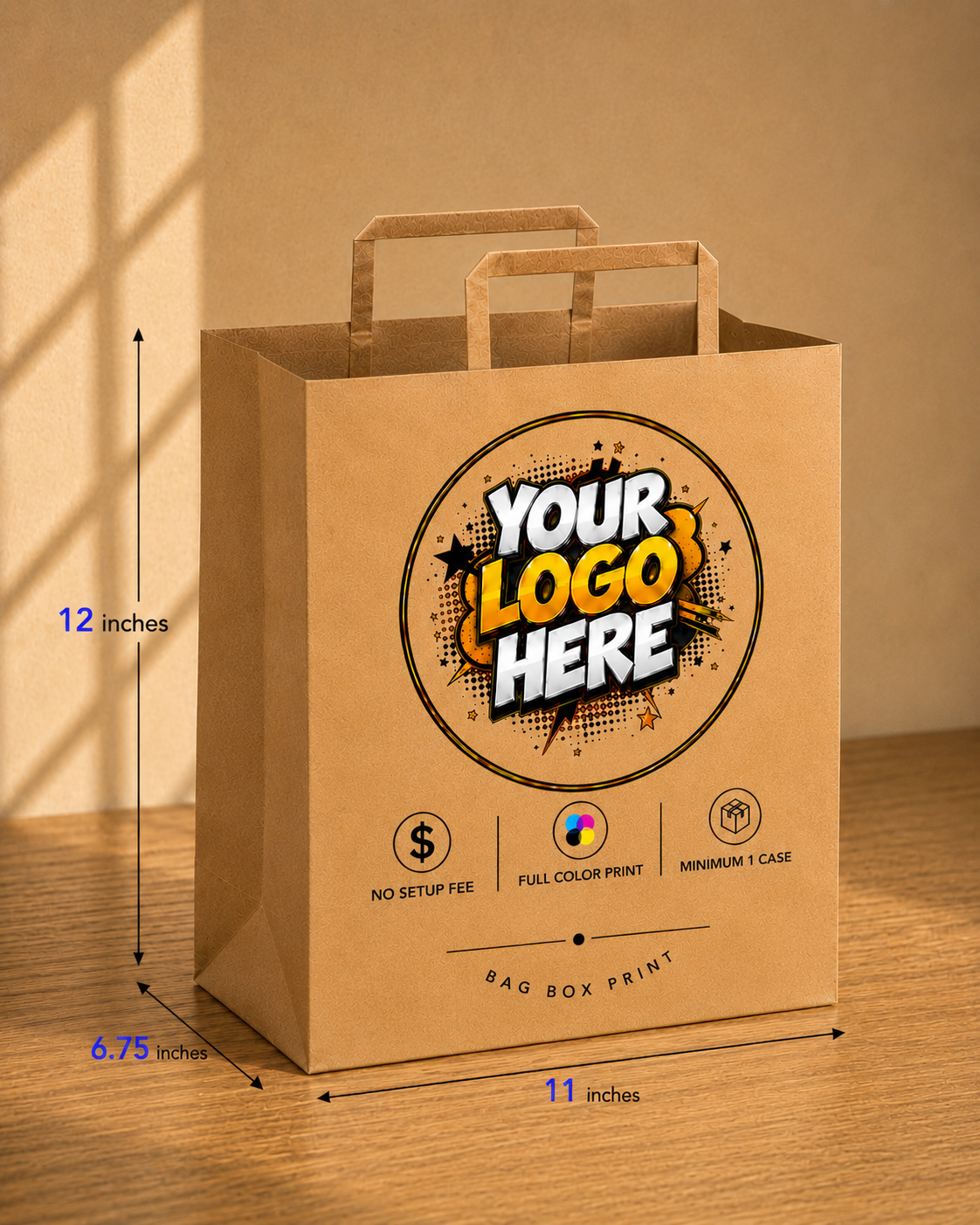 Custom Printed Paper Bags with Handle
