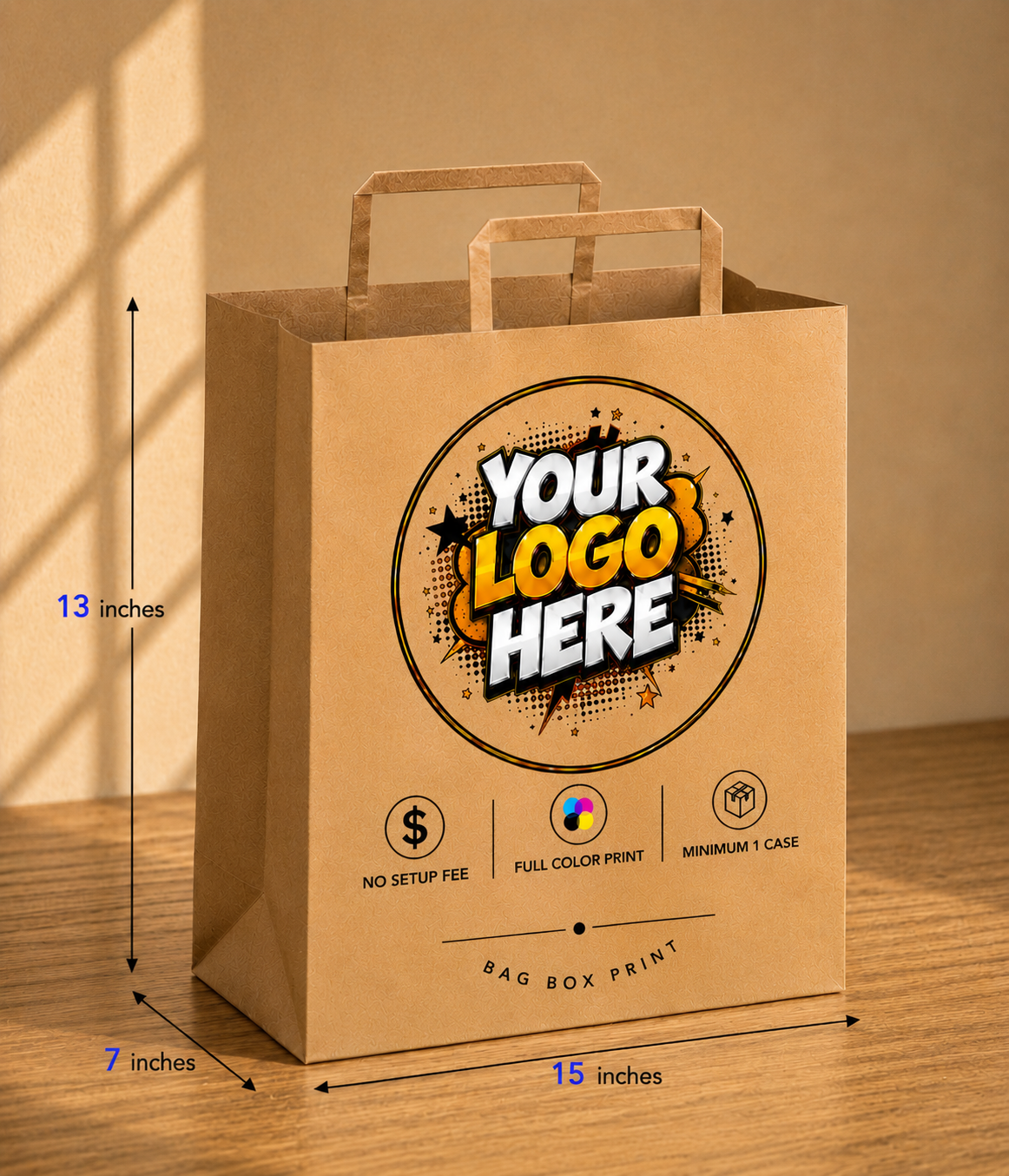 Custom Printed Paper Bags with Handle