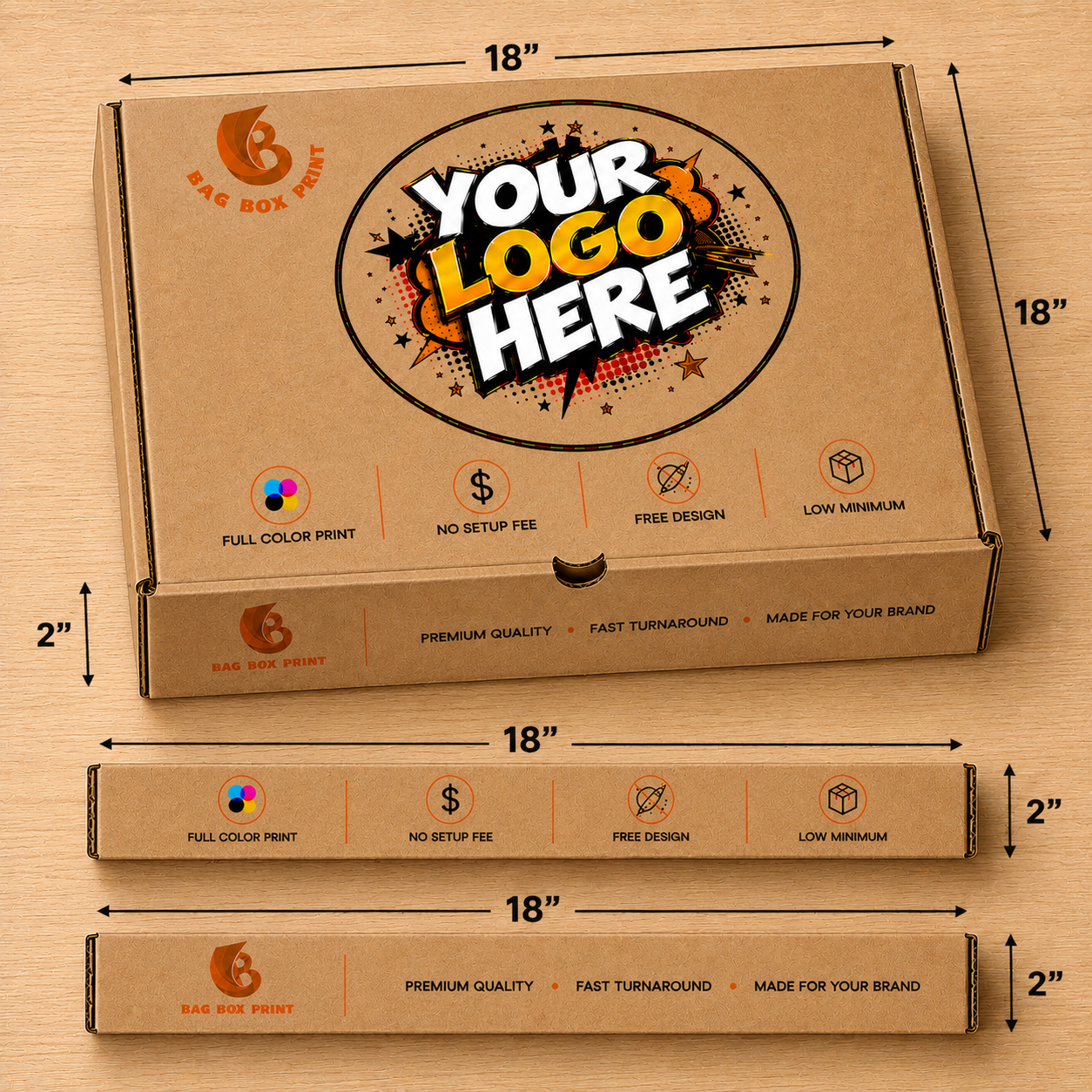 Custom Printed Pizza boxes